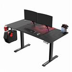 ULTRADESK Herný stôl LEVEL V2 RED, 140x68cm, 72-117cm, elektricky nastaviteľná výška, s XXL podložk UDESK-LVA-RD