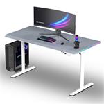 ULTRADESK Herný stôl QUEST, 140x70cm, 72-120cm, biela-šedá UD-QST-FRWT/DTGY