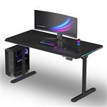 ULTRADESK Herný stôl QUEST, 140x70cm, 72-120cm, čierna-čierna UD-QST-FRBB/DTBB