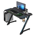 ULTRADESK Herný stôl SPACE V2, 113x61.5cm, 77.5cm, podsvietený, s XL podložkou, držiak slúchadiel, nápojov MSUD022HB000