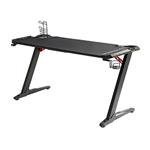 ULTRADESK Herný stôl SPACE XXL BLACK, 154x61x78 cm, RGB podsvietenie s dotykovým panelom, s celoplo UDESK-SP-BX