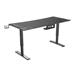 ULTRADESK Herný stôl Ultradesk CRUISER BLACK, 160x70 cm, 66-82 cm, držiak slúchadiel, 3 otvory pre UDESK-CR-BK