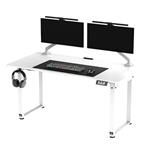 ULTRADESK UPLIFT Pracovný stôl 160x75 cm, 72-118 cm, biela-biela UDESK-UP-WTWT