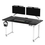 ULTRADESK UPLIFT Pracovný stôl 160X75 cm, 72-118 cm, biela-čierna UDESK-UP-WTBB