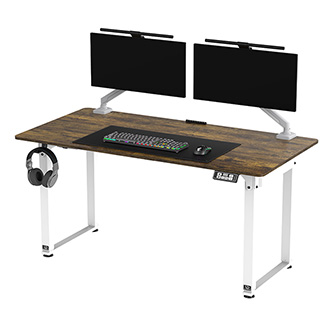 ULTRADESK UPLIFT Pracovný stôl 160x75 cm, 72-118 cm, biela-hnedá UDESK-UP-WTOO