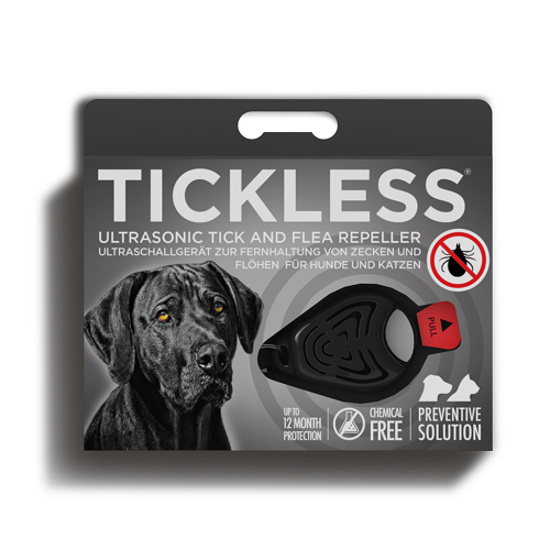 Ultrazvukový repelent TickLess Pet proti klíšťatům, černý PRO10-103