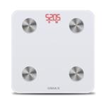 UMAX chytrá váha Smart Scale US20M/ 0,2 – 150 kg/ Bluetooth 4.0/ 6 tělesných parametrů/ čeština/ bílá UB605