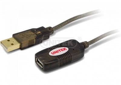 Unitek predlžovací kábel USB 2.0 5m, aktívny Y-250