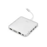 Universal Docking Station USB Type C, 11-port, Dual Monitor, 4K 30Hz, alumunium DA-70863