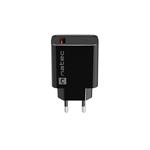 Universální nabíječka Natec RIBERA 18W 1X USB-A, černá NUC-2058