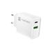 Universální nabíječka Natec RIBERA 20W 1X USB-A + 1X USB-C, bílá NUC-2061