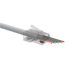 Univerzální EASY konektor RJ45 CAT5E UTP 8p8c na drát i licnu, 100ks SXRJ45-5E-UTP-EASY