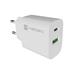Univerzální nabíječka Natec RIBERA 20 W 1X USB-A + 1X USB-C, bílá NUC-2396