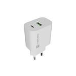 Univerzální nabíječka Natec RIBERA 20 W 1X USB-A + 1X USB-C, bílá NUC-2396