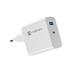 Univerzální USB nabíječka Natec RIBERA GaN 45W, 1X USB-A, 1X USB-C, bílá NUC-2142