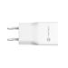 Univerzální USB nabíječka Natec RIBERA GaN SLIM, 20 W, 1X USB-A + 1X USB-C, Bílá NUC-2376