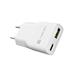 Univerzální USB nabíječka Natec RIBERA GaN SLIM, 20 W, 1X USB-A + 1X USB-C, Bílá NUC-2376