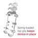 UNPKD RAM QUICK-GRIP XL PHONE HOLDER FOR LARGER DEVICES WITH SHORT ARM AND U-BOLT RAM-B-149Z-A-PD4U