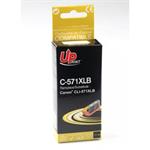 UPrint kompatibil ink s CLI571BK XL, black, 5530str., 11ml, C-571XLB, high capacity, pre Canon PIXM