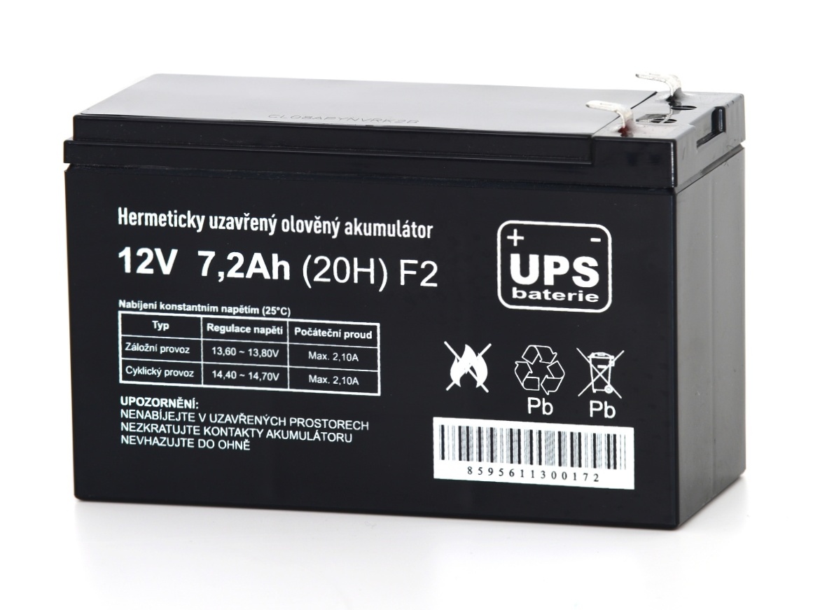 UPS baterie 12V 7,2Ah F2 14551
