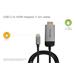 USB (3.1) hub 1-port, 49144, šedá, délka kabelu 1,5m, Verbatim, adaptér USB C na HDMI