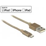 USB data and power cable for iPhone™, iPad™, iPod™ gold 1 m 83770