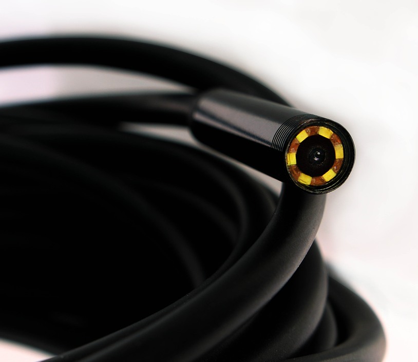 USB endoskopická kamera průměr 7mm, kabelem 2m a zrcátkem i pro mobil USB-kamera-7x2m