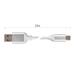 USB kábel 2.0 A/M - C/M 1m biely 8592920068878
