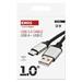 USB kábel 2.0 A/M - C/M 1m čierny 8592920068908