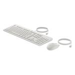 USB klávesnica a myš HP 225 - biela AW5S6AA#BCM