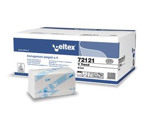 Uteráky Celtex V Trend papírové skládané, 3150ks, bílé, 15x210ks 72121