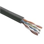 UTP kabel PlanetElite, Cat5E, drát, dvojitý venkovní PE+PVC, Dca, černý, 305m, cívka KAB-SLD-UTP5E-OUT-2J-BK