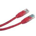 UTP patchcord, Cat.5e, RJ45 M-0.25m, netienený, červený, economy KB025MNS01