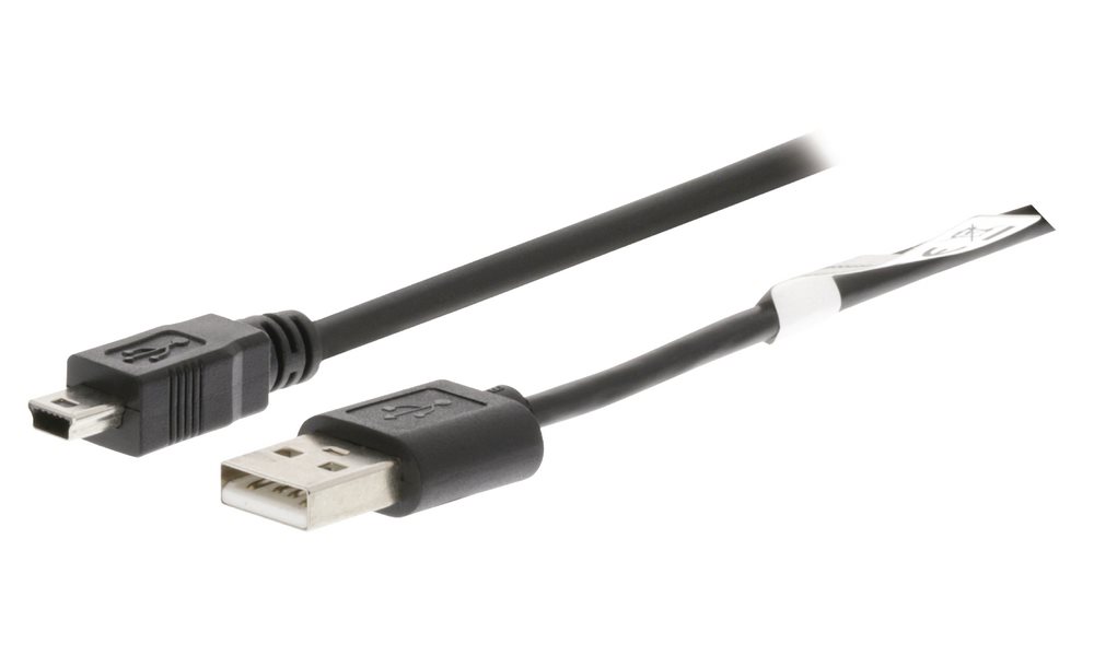 VALUELINE kabel USB 2.0/ zástrčka A - 5pinová zástrčka mini USB/ černý/ bulk/ 2m