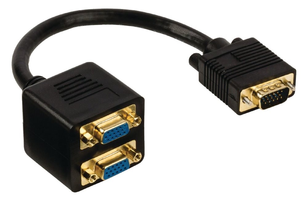 VALUELINE rozbočovač kabel VGA/ 1x VGA (M) - 2x VGA (F)/ 0,20m/ černý VGCP59120B02