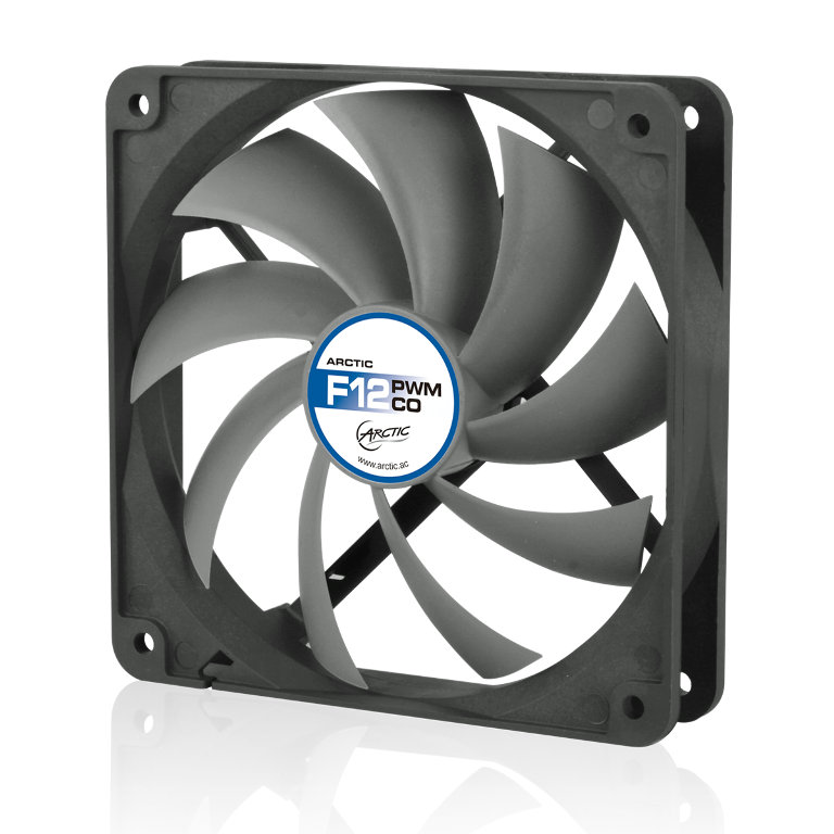 Ventilátor ARCTIC F12 PWM PST CO 120mm standard PWM case fan with double ball bearing AFACO-120PC-GBA01