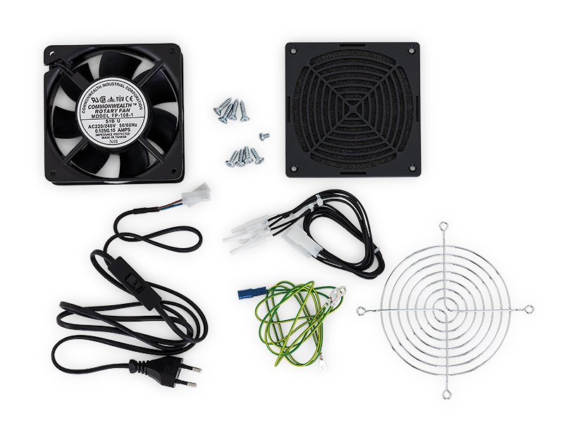 Ventilátor-sada pro montáž do rozvaděče- 230V,50Hz, 0.09 A, 15W 160m3/h RAX-CH-X07-X9