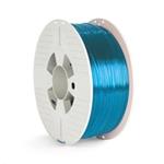 VERBATIM 3D Printer Filament PET-G 1.75mm ,327m, 1000g blue transparent 55056