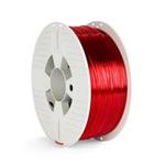 VERBATIM 3D Printer Filament PET-G 1.75mm ,327m, 1000g red transparent 55054