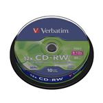 Verbatim 43480, DataLife PLUS, 10-pack, 700 Advanced Serl, 8-12x, 80min., CD-RW, 12cm, Scratch Resi