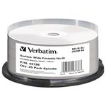 VERBATIM BD-R Blu-Ray SL 25GB/ 6x/ WIDE printable/ 25pack/ spindle 43738