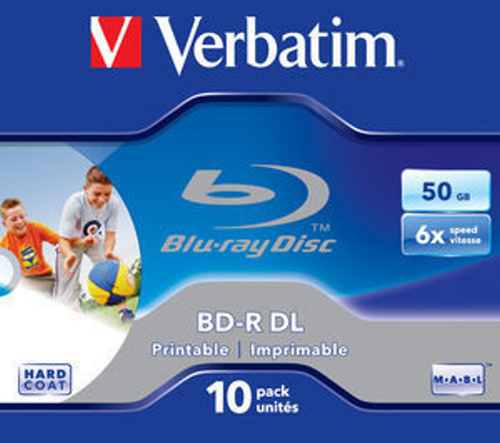 Verbatim BD-R, Dual Layer Printable, 50GB, jewel box, 43736, 6x, 1 ks, pre archiváciu dát