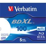 Verbatim BD-R XL, Hard Coat, jewel box, 43833, 4x, 1 ks, pre archiváciu dát 43789