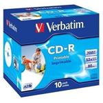 Verbatim CD-R, 43325, DataLife PLUS, 10-pack, 700MB, Super Azo, 52x, 80min., 12cm, Wide Printable,