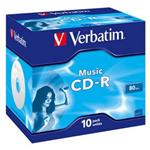 Verbatim CD-R, 43365, MusicLife PLUS, 10-pack, 700MB, 24x, 80min., 12cm, bez možnosti potlače, jewe