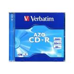 VERBATIM CD-R 80 700MB/ 52x/ CRYSTAL/ jewel/ 1ks 43326