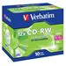 Verbatim CD-RW, 43148, DataLife PLUS, 10-pack, 700MB, Serl, 8-12x, 80min., 12cm, Scratch Resistant,