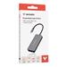 VERBATIM Dokovací stanice USB-C, 6v1, RJ45, HDMI, USB-C PD, 3xUSB 3.0, šedá 32157