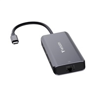 VERBATIM Dokovací stanice USB-C, 6v1, RJ45, HDMI, USB-C PD, 3xUSB 3.0, šedá 32157