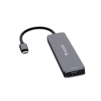 VERBATIM Dokovací stanice USB-C, 7v1, HDMI, USB-C PD, USB-C, 2xUSB 3.0, SD a microSD, šedá 32158